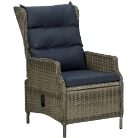 vidaXL Gartensessel 57 x 121 x 80 cm braun inkl. Auflage