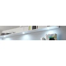 trendteam LED Unterbauleuchte, LED fest integriert, Kaltweiß, LED Unterbauspots mit kalt-weißem Licht - Mit Fußschalter silberfarben 5 cm x 5 cm x 0,8 cm
