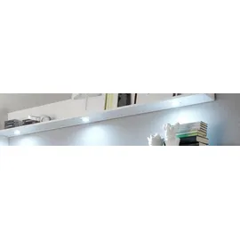 trendteam LED Unterbauleuchte, LED fest integriert, Kaltweiß, LED Unterbauspots mit kalt-weißem Licht - Mit Fußschalter silberfarben 5 cm x 5 cm x 0,8 cm