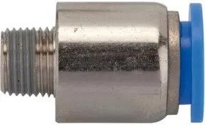 Riegler Gerade Steckverschraubung »Blaue Serie«, rund, R 3/8 außen  Ø6 mm