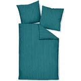 Traumschlaf Mako-Satin Gestreift Blau 200 x 220 cm + 2 x 80 x 80 cm