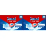 Somat Classic Power Spülmaschinen Tabs (28 Tabs) Spültabs für strahlend sauberes Geschirr auch im Niedrigtemperatur-, Kurz- & Eco-Programm, Geschirrspül Tabs mit Fettlösekraft für kraftvolle Reinigung