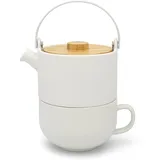 Bredemeijer weißes Mattes Keramik Tea-for-one Set 0.5 Liter 2-teilig