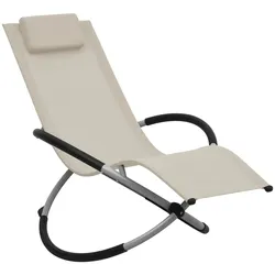vidaXL Kinder-Sonnenliege Stahl Creme