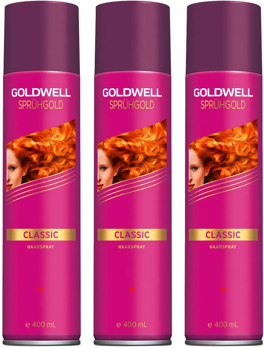 Goldwell Sprühgold Classic Haarspray 3er Set Medi 3 x 400 ml