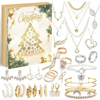 LuxusKollektion Schmuck Adventskalender Frauen 2024 - Goldene Christmas Countdown Calendar