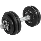 MOVIT MOVIT® Kurzhantel Set, Gusseisen Hantel. 10kg. 15kg. 20kg. 25kg. 30kg. Stange 30mm SCHWARZ|silber 15 kg
