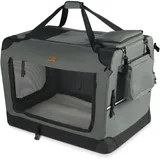 VOUNOT Hundebox faltbar 70 x 52 x 52 cm Grau