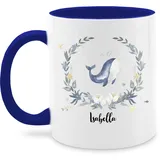 Tasse Tassen 325ml - Süßer Wal Walfisch - 325 ml - Dunkelblau - wale personalisierte dem name