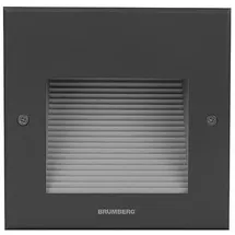 Brumberg LED Wandeinbauleuchte Aluminium quadratisch H/B 16/16cm IP65 2W schwarz