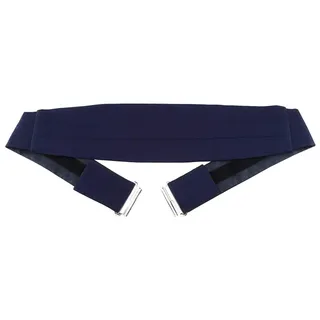 TigerTie - Herren Kummerbund Pique in marine uni gemustert - Schärpe Leibbinde - Länge: ca. 86 cm x 113 cm
