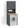 livinity Waschmaschinenschrank Paolina 68 x 88,2 cm Anthrazit/Goldkraft Eiche