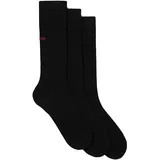 Hugo Socken, mit Label-Detail im 3er-Pack Modell UNI COLORS', Black, 39-42