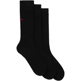 Hugo Socken, mit Label-Detail im 3er-Pack Modell UNI COLORS', Black, 39-42