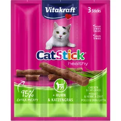 Vitakraft Cat Stick® + Huhn & Katzengras 3x18g