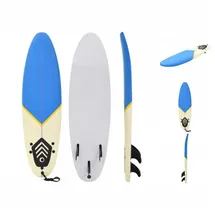 vidaXL Surfbrett 170 cm Blau und Creme