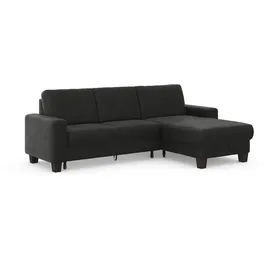 Home Affaire Ecksofa HOME AFFAIRE "Summer L-Form", grau (anthrazit), B:249cm H:91cm T:164cm, 95% Polyester, 5% Polyamid, Sofas, Ecksofa, mit Recamiere, mit oder ohne Bettfunktion und Bettkasten, Cord-Bezug