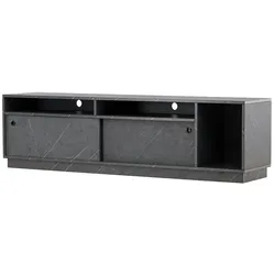 Ebuy24 Girona TV Tisch 2 Türen, 3 Regale schwarz.