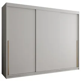 home collective Schwebetürenschrank 250 x 200 x 62 cm Weiß/Gold