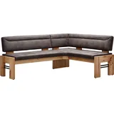 K+W Komfort & Wohnen "Floyd", braun (schwarzbraun 78, balkeneiche natur), H:90cm T:63cm, 520: Microfaser, 100% Polyester; 760: Microfaser, 100% Polyester, Sitzbänke, Eckbank, Stauraumbank, langer Schenkel rechts oder links in 2 Qualitäten