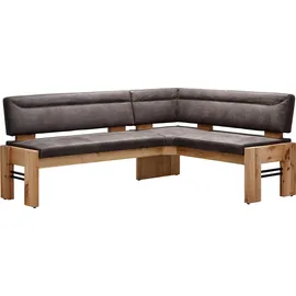 K+W Komfort & Wohnen "Floyd", braun (schwarzbraun 78, balkeneiche natur), H:90cm T:63cm, 520: Microfaser, 100% Polyester; 760: Microfaser, 100% Polyester, Sitzbänke, Eckbank, Stauraumbank, langer Schenkel rechts oder links in 2 Qualitäten