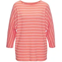 VIVANCE 3/4-Arm-Shirt Damen apricot, weiß Gr.48/50