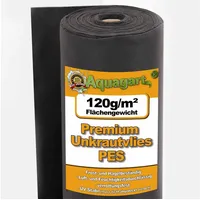 Aquagart 75m2 Gartenvlies Unkrautvlies Mulchvlies Bodengewebe Geotexilvlies 120g 1m