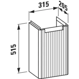 Laufen JUNA für VAL Waschtischunterbau, eine Tür, Scharnier rechts, SoftClose, zu H815280, 315x205x515mm, H4115621092661, Farbe: Verkehrsgrau
