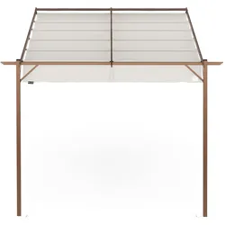 Blumfeldt Pantheon Wall Pergola 3x3m wandmontiert wetterfest Stahl pulverbeschichtet Sand