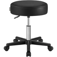 Songmics Drehhocker Kunstleder Schwarz