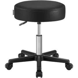 Songmics Drehhocker Kunstleder Schwarz