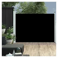 vidaXL Ausziehbare Seitenmarkise 120×500 cm Schwarz