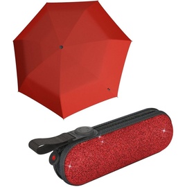 Knirps X1 Super Mini Taschenschirm im Etui Glam red