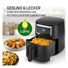 GOURMETmaxx Heißluftfritteuse 4 L schwarz