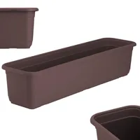 Kadax Blumenkasten "Evron", Balkonkasten aus Kunststoff, 60 cm, Braun