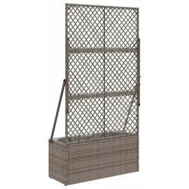 vidaXL Gartenpflanzer mit Gitter 70 x 30 x 135 cm Grau