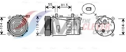 AVA QUALITY COOLING Kompressor, Klimaanlage aiak003 für VW Ford SEAT Skoda Audi Mercedes (FAW)