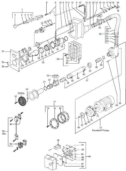 UWE JetStream ST 1 Drehstrommotor 2,6 kW 230 / 400 V 50 Hz zu Pumpe 9186+ Nr. 72a