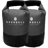 Exerbell Kettlebell verstellbar & faltbar 2-14 kg (2 x Grau) – Wasser- und Sandsack Kettelball – Adjustable Kettlebell – Sandbag Training & Gewichtssack – Strength Training Equipment