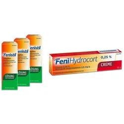 Fenistil Tropfen 3x20ml + Fenihydrocort Creme 0,25 % 20g