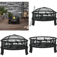 Feuerschale mit Schürhaken 50 cm XXL Stahl - Feuerschale - Feuerschalen - Home & Living