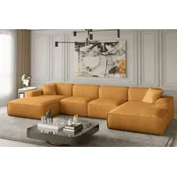 Wohnlandschaft U-Form CELES in Stoff Scala Gelb - Gelb