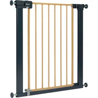 Safety 1st Easy Close Metal Gate, Treppenschutzgitter ohne Bohren, 73–80 cm (bis 108 cm erweiterbar), leicht schließbares Türschutzgitter, mit 1 Hand öffnen, Zweifachsicherung, Wood Effect