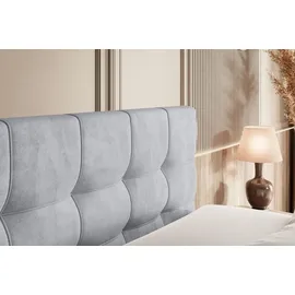 altdecor Boxspringbett BERO KING - 160x200 - H3/H4 - Hellgrau