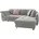Schlafcouch L-Garnitur ausziehbar in Grau 17003 Grau
