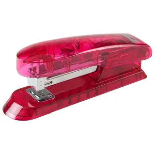 IDENA Heftgerät, aus Kunststoff, transluzent - rot