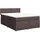 vidaXL Boxspringbett mit Matratze Dunkelbraun 140x200 cm Stoff