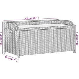 vidaXL Bank mit Stauraum 100 x 50 x 52 cm Beige