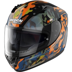 Nolan N60-6 Foxtrot Helm, schwarz-orange, Größe 2XS für Männer