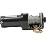 12V Elektro Seilwinde 400W, 200kg Vertikale / 900kg Horizontale Tragkraft, 4m/min Zuggeschwindigkeit, IP66 Geschützt, Mit Fernbedienung und Sicherheitsbremse, für Geländewagen, Boote, Baustellen